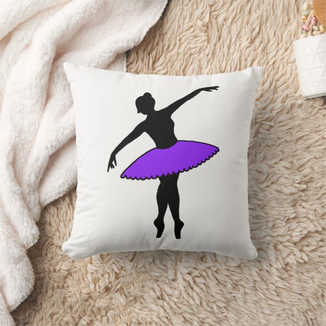Coussin Danse violette Tutu Ballerina Considérant (Couverture)