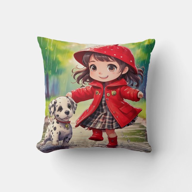 Coussin Danser sous la pluie (Recto)