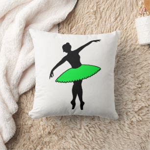 Coussin Danseur Ballet Tutu Vert Ballerina Danser Enseigna