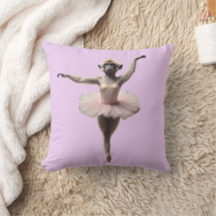 Coussin Danseur De Ballet Gibbon Monkey Dans Un Tutu,
