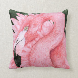 Coussin Danseur de ventilateur - Flamant rose rose