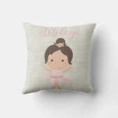 Coussin Danseur rose de chaussures d'orteil de ballet de (Verso)