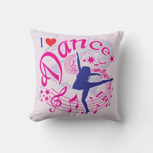 Coussin Danseurs, J'Aime La Danse, La Danse (Recto)