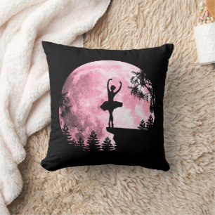 Coussin Danseuse de ballet rose Ballerine de pleine lune F