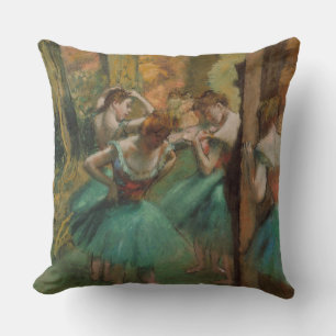 Coussin Danseuses, Rose et Vert Edgar Degas