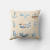 Coussin d'aquarelle marine (Verso)