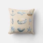 Coussin d'aquarelle marine (Recto)