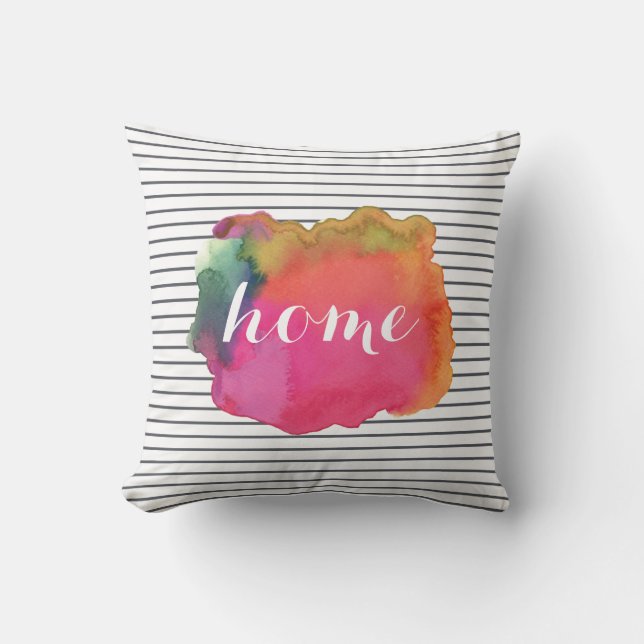 Coussin d'aquarelle personnalisé (Recto)