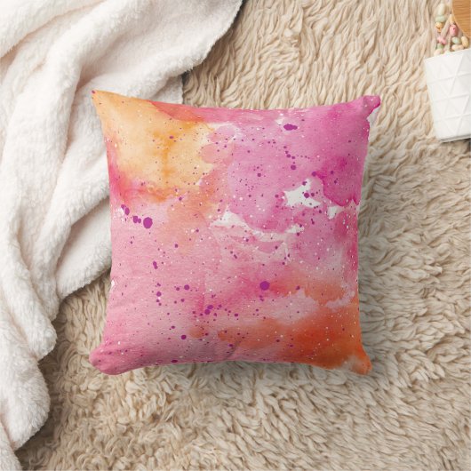 Coussin d'aquarelle rose Galaxy (Couverture)