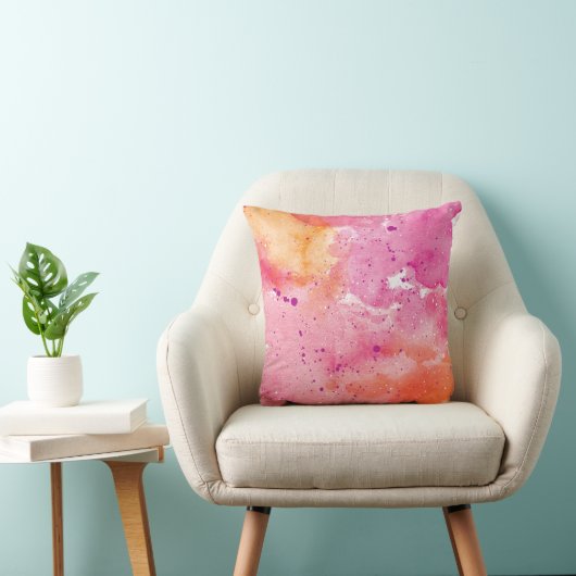 Coussin d'aquarelle rose Galaxy (Chaise)