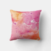Coussin d'aquarelle rose Galaxy (Verso)
