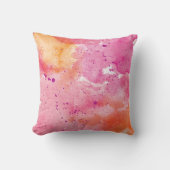 Coussin d'aquarelle rose Galaxy (Recto)
