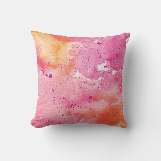 Coussin d'aquarelle rose Galaxy (Recto)