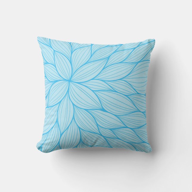 Coussin d'aquarelle turquoise Pastel Petal (Recto)