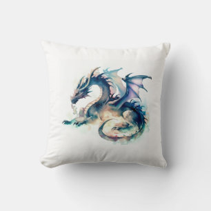 Coussin Daragon dans l'aquarelle