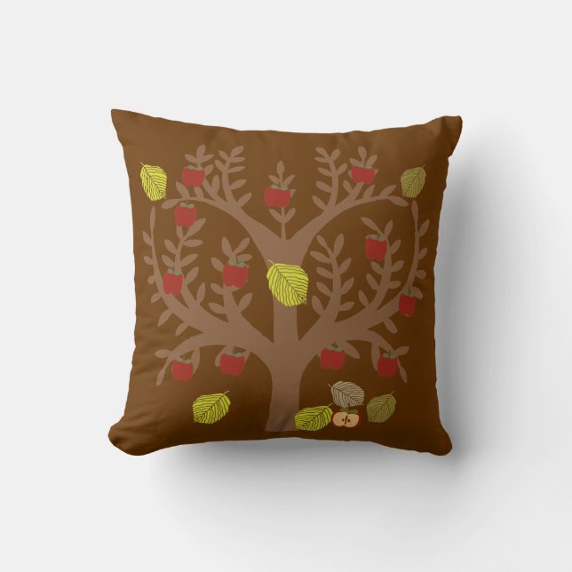 Coussin d'arbre Apple d'automne (Recto)