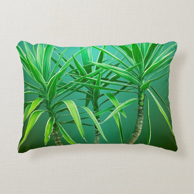  Coussin d'arbre palmier botanique vert (Devant)