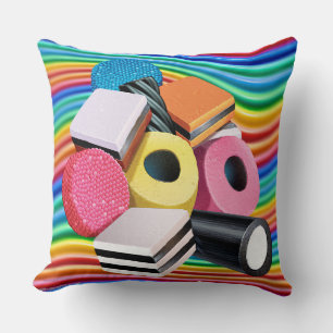 Coussin d'arc-en-ciel de sucrerie de réglisse