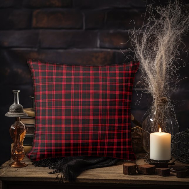 Coussin Dark Academia Red Plaid (Créateur téléchargé)