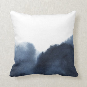 Coussin Dark Blue Watercolor doucement