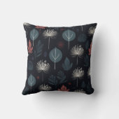 Coussin Dark Botanical Seamless Pattern Abstract Leaf Pill (Verso)