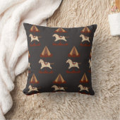 Coussin Dark Carousel Horse Pattern Throw Pillow (Couverture)