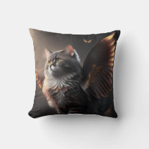 dark cat with wings / chat noir avec ailes