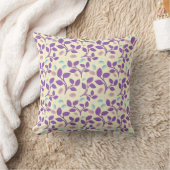 Coussin Dark Purple Floral Pattern | Aesthetic Seamless  (Couverture)