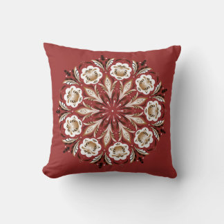 Coussin Dark red, white and beige rose mailing roses