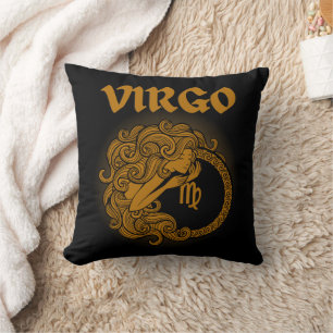 Coussin Dark Zodiac - Vierge Art d'Astrologie Médiévale