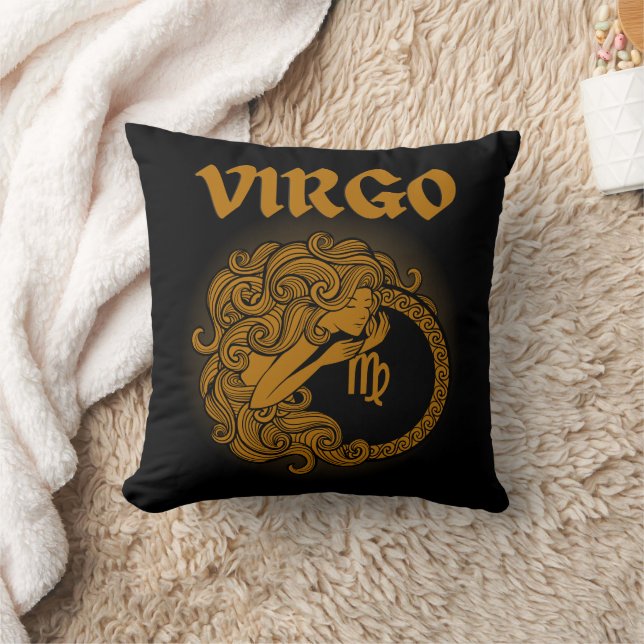 Coussin Dark Zodiac - Vierge | Art d'Astrologie Médiévale (Couverture)