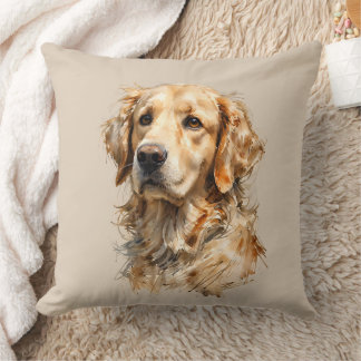 Coussin d'art de chien Retriever doré