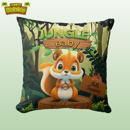 Coussin 🐿 d'art de la pépinière inspirée de la nature par