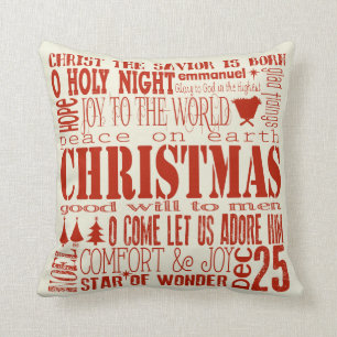 Coussin d'art de souterrain de Joyeux Noël