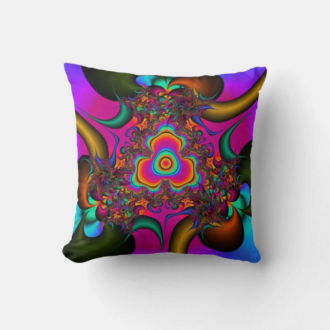 Coussin d'art fractal psycholdélique (Recto)