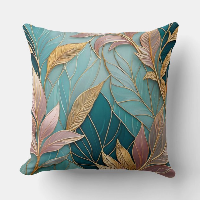 Coussin d'Art Moderne Abstrait pour Décor Maison (Recto)