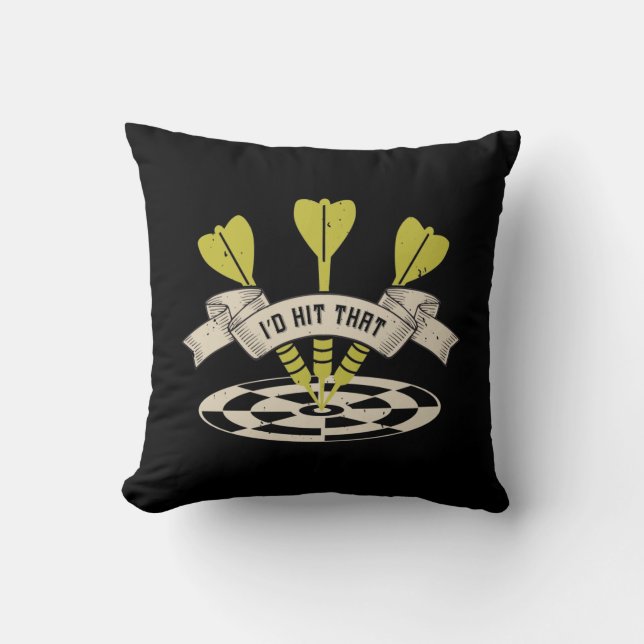 Coussin Darts - Je frapperais ce taureau (Recto)