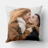 Coussin Date de Mariage Personnalisée Cadeau de Mariage (Verso)