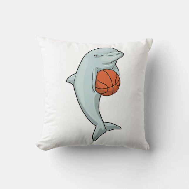 Coussin Dauphin au Basketball Sports (Recto)