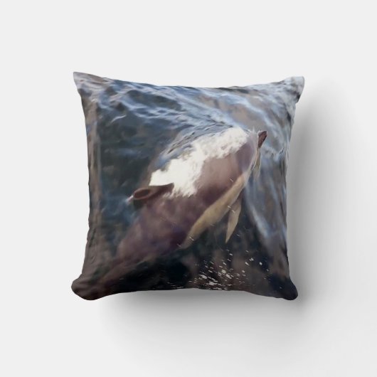 Coussin Dauphin commun faisant surface Œuvre d'art côtière (Recto)