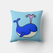 Coussin Dauphin de dessin animé mignon (Verso)