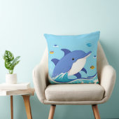 Coussin Dauphin de dessin animé Splash pour le style de ch (Chaise)