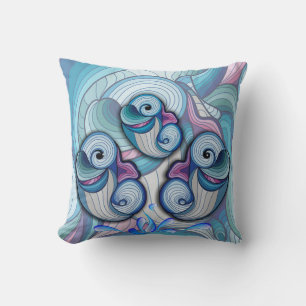 Coussin Dauphins abstraits