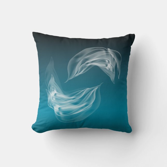 Coussin Dauphins Abstraits à jouer MoJo américain (Recto)