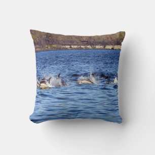 Coussin Dauphins faisant des bonds Océan Faune Marine Natu