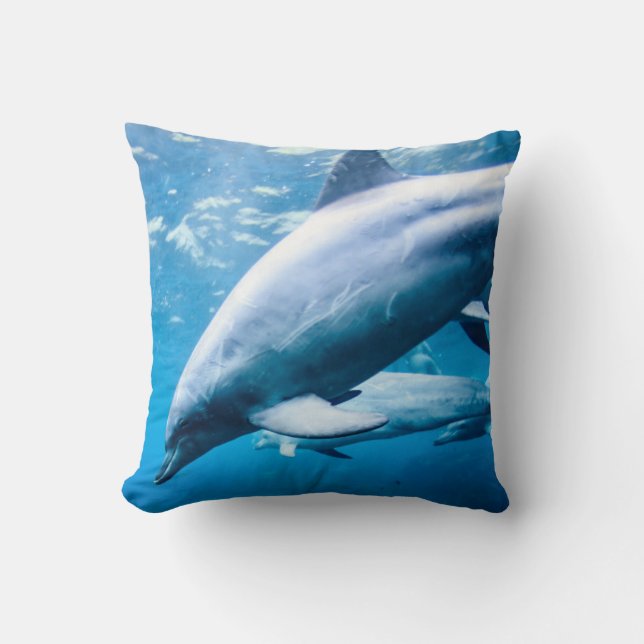 Coussin Dauphins sous-marins (Recto)