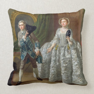 Coussin David Garrick et Mme Pritchard dans 'le méfiant