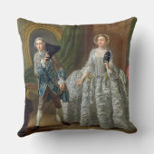 Coussin David Garrick et Mme Pritchard dans 'le méfiant (Verso)