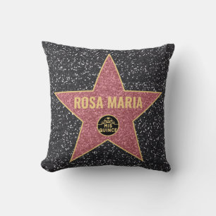 Coussin de 16 pouces Hollywood Star Parties scinti