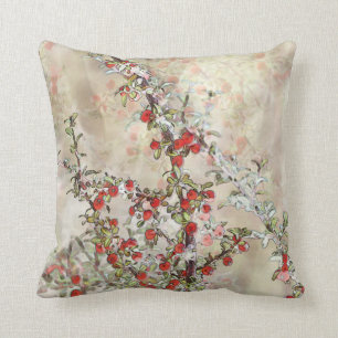 Coussin de baies d'aquarelle